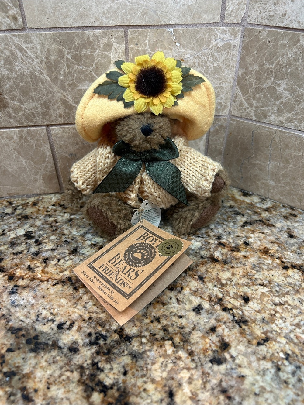 Boyds Bears retired collectible plush bear “Flora Mae" Bloom With Joy" series